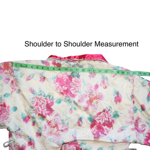 Vintage Natori Floral Robe Size Medium - Picture 6 of 10